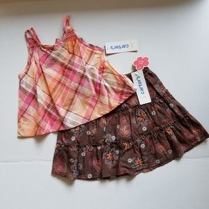 Carter's Toddler Matching Top and Skort Set